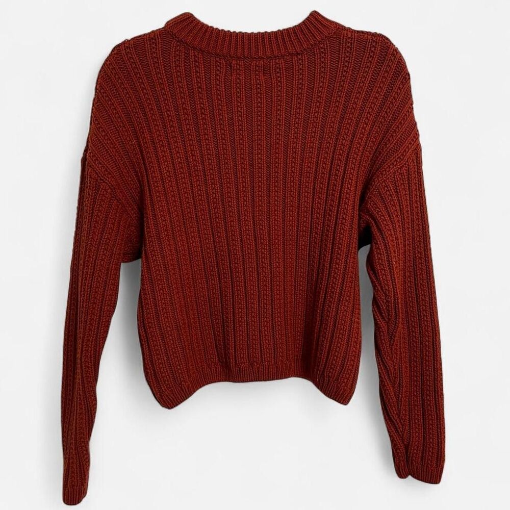 Universal Thread Women's Rust Chunky Knit Sweater